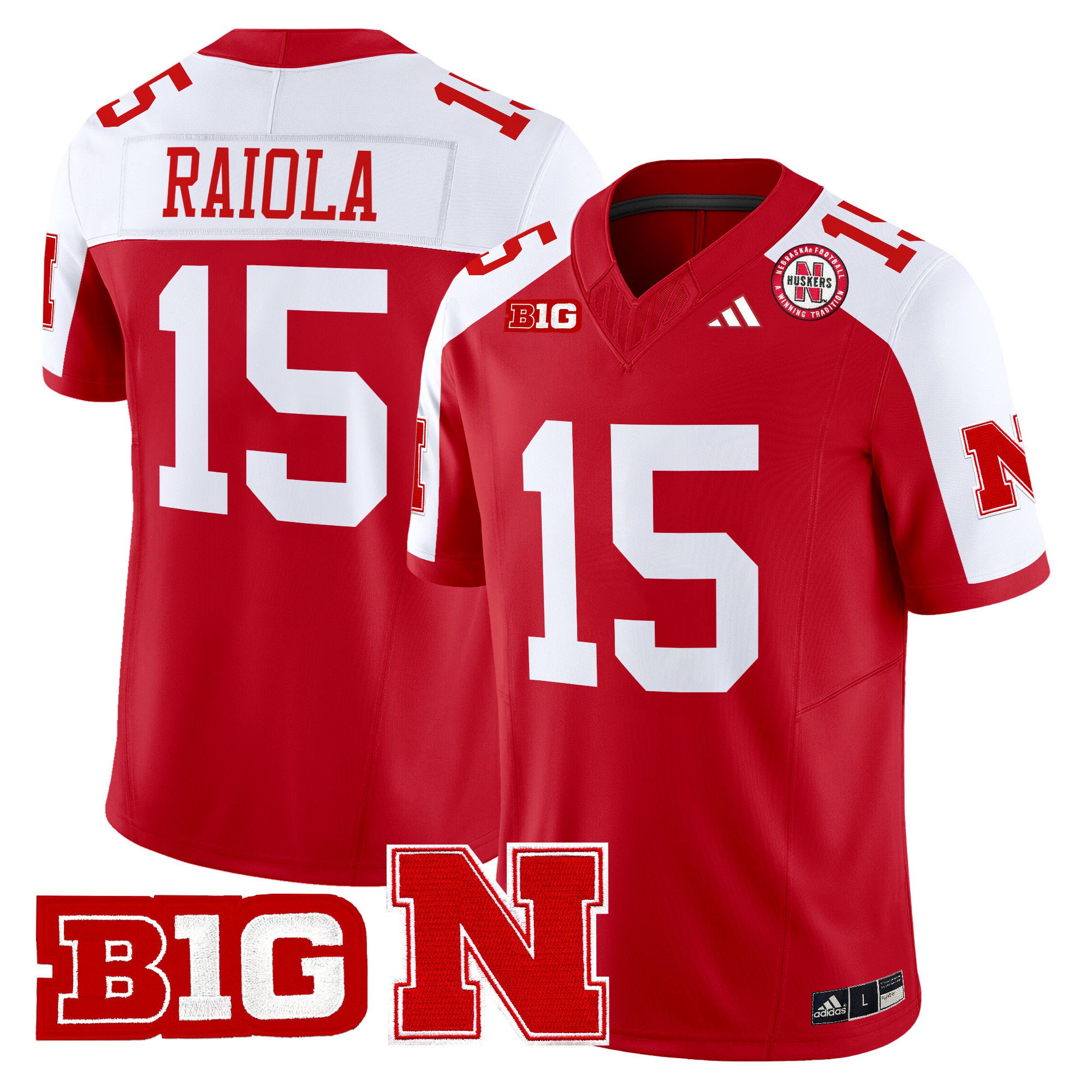 Men Nebraska Cornhuskers #15 Raiola Red 2024 Vapor Limited NCAA Jersey